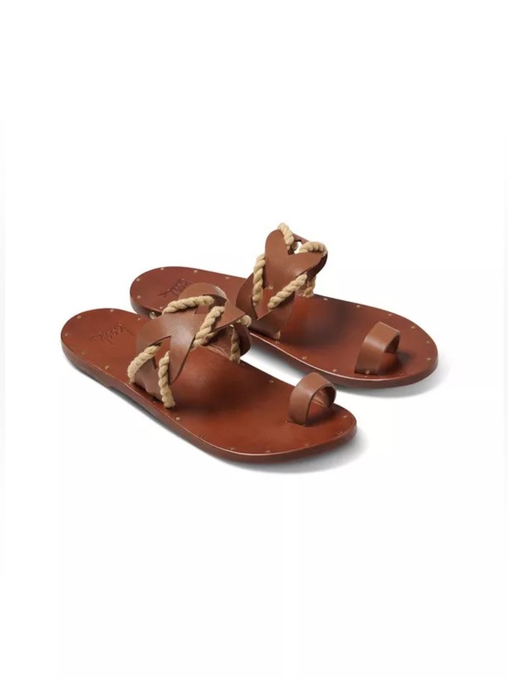 BEEK TREEPIE SANDALS IN COGNAC 10
